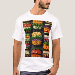 Vibrant växtbaserad kulinär konst t shirt