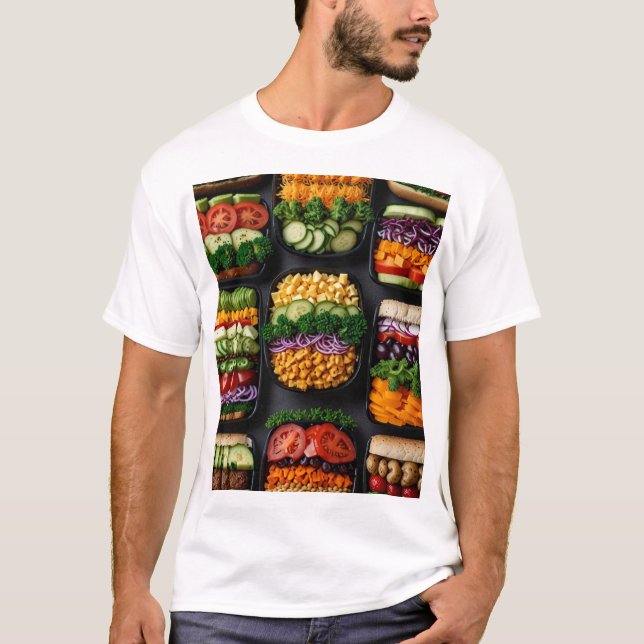 Vibrant växtbaserad kulinär konst t shirt (Framsida)
