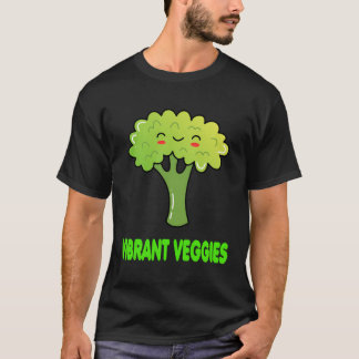Vibrant Veggies Cute Funny Broccoli Vegan-design T Shirt