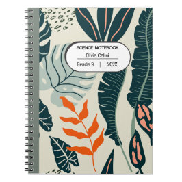 Vibrant vetenskap i Orange och Grönt Anteckningsbok