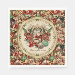 Vibrant Victorian Christmas Collage Pappersservett
