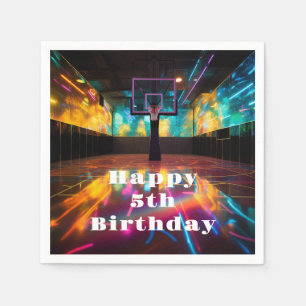 Vibrant Victory Basketball Party Pappersservett