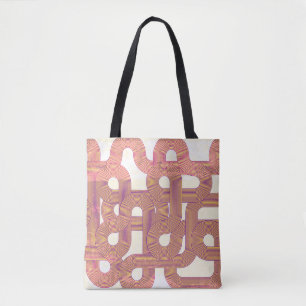 Vibrant Vintage: Abstrakt Colorful Linjer Tygkasse