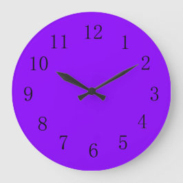 Vibrant Violet Solid Färg Stor Klocka