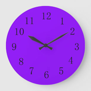 Vibrant Violet Solid Färg Stor Klocka