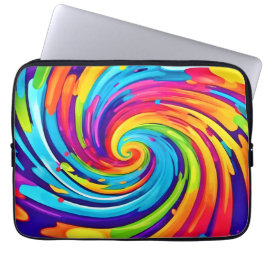 Vibrant Vortex i Artistic Whirlwind Laptop Fodral