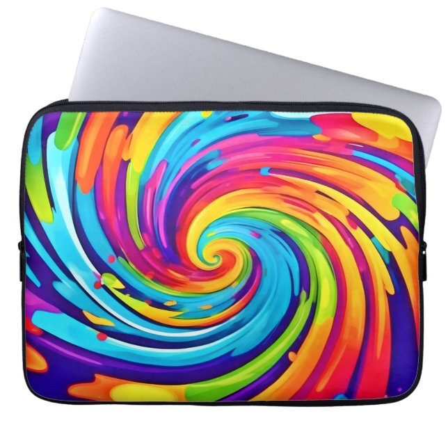 Vibrant Vortex i Artistic Whirlwind Laptop Fodral (Framsidan)