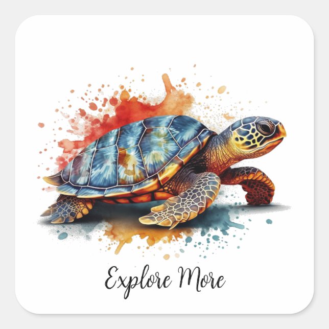 Vibrant Voyager, custom Fyrkantigt Klistermärke (Framsida)