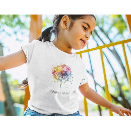 Vibrant Watercolor Dandelion, anpassningsbar T Shirt