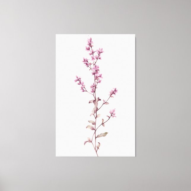 Vibrant Watercolor Thyme Sprig-mästerverk Canvastryck (Framsida)