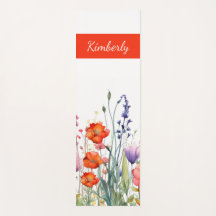 Vibrant Watercolor Wildflowers Personalized