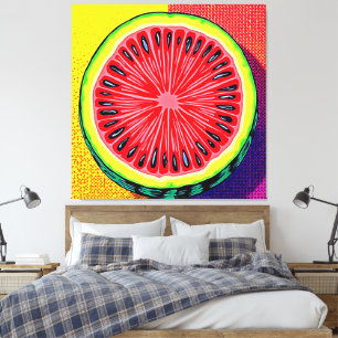 Vibrant Watermelon Pop Art Canvastryck