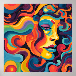 Vibrant Whirl från Känslor ansikte Poster