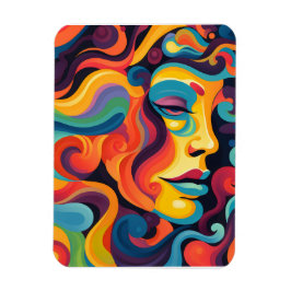 Vibrant Whirl of Känslor Magnet