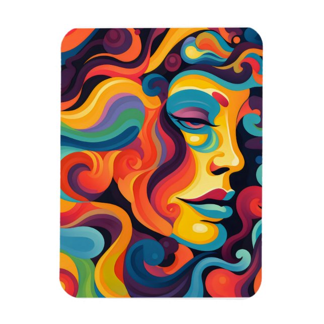 Vibrant Whirl of Känslor Magnet (Vertikal)