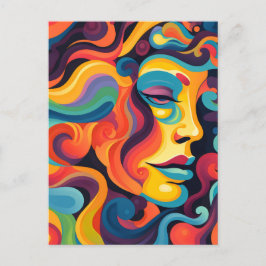 Vibrant Whirl of Känslor Vykort