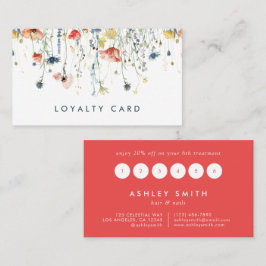 Vibrant Wildblomma Lojalitetskort