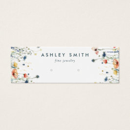Vibrant Wildblomme Earring Visning Card Litet Visitkort