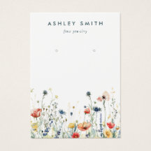 Vibrant Wildblomme Earring Visning Card