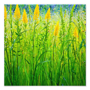 Vibrant Wildblommor i Sol sommaren Fototryck