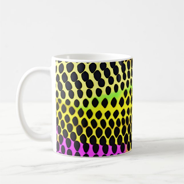 "Vibrant Wilderness" färgstark Abstrakt Skriv ut Kaffemugg (Vänster)