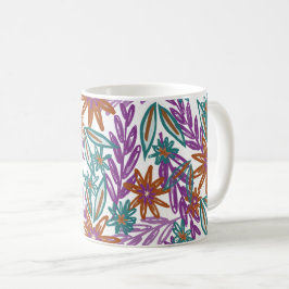 Vibrant Wilderness of Garden Blooms Kaffemugg