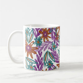 Vibrant Wilderness of Garden Blooms Kaffemugg