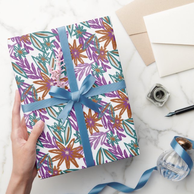 Vibrant Wilderness of Garden Blooms Presentpapper (Gifting)