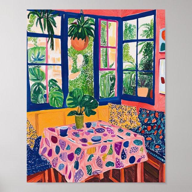 Vibrant Wildflower Field Impressionist Poster Wall (Framsidan)