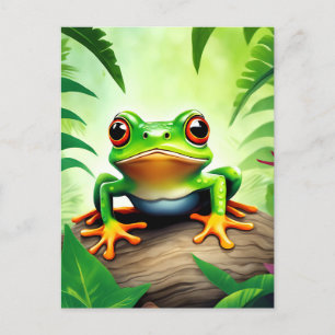 Vibrant Wildlife Frog Vykort