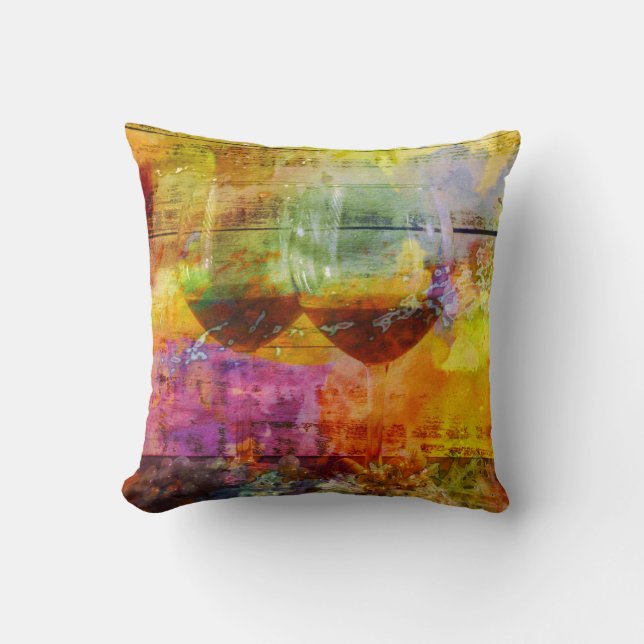 Vibrant Wine Throw Pillow Kudde (Framsida)