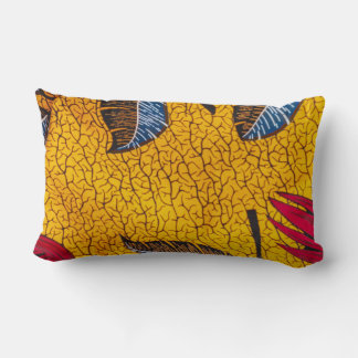 Vibrant Yellow Ankara African Wax Print Fabric Lumbarkudde