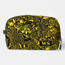 Vibrant Yellow Monogram Toiletry Bag