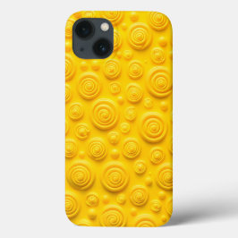 Vibrant Yellow Spiral iPhone Case Cool Look