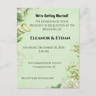 Vibrant Yellow Tulip & Ranunculus Formal Wedding I Inbjudningar