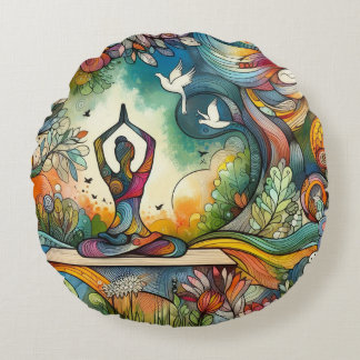 Vibrant Yoga Serenity Rund Kudde