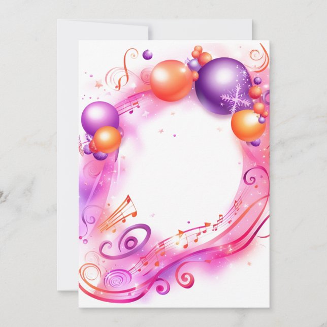 Vibrant Yuletide Harmony Helgdagskort Julkort (Framsida)