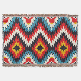 Vibrant Zigzag Southwestern Design Filt
