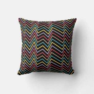 Vibrant ZigZag Symphony A Burst of Colorful Energy Kudde