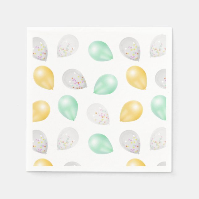 Vibranta 3D-ballonger Pappra blöjor Pappersservett (Framsidan)