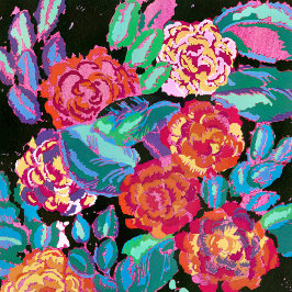Vibranta Blommar: Art Deco-Blommigt Explosion Perfect Poster