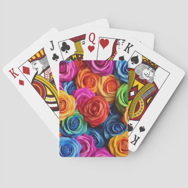 Vibranta blommor casinokort (Baksidan)