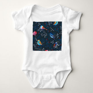 Vibranta fåglar: Gouache Mörk Elegance T Shirt