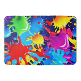 Vibranta färgplattor: Ett fet Färg Påstående Badrumsmatta