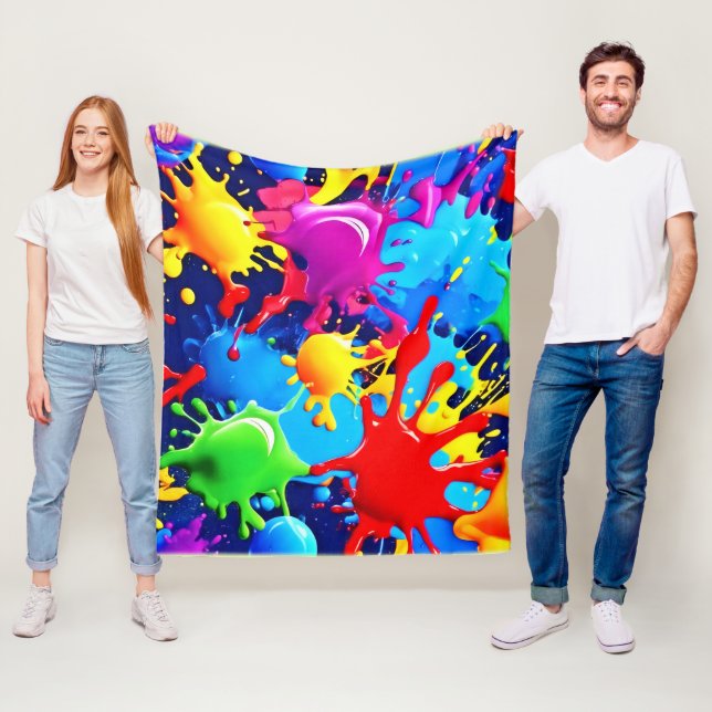 Vibranta färgplattor: Ett fet Färg Påstående Fleecefilt (På plats)