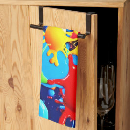 Vibranta färgplattor: Ett fet Färg Påstående Kökshandduk