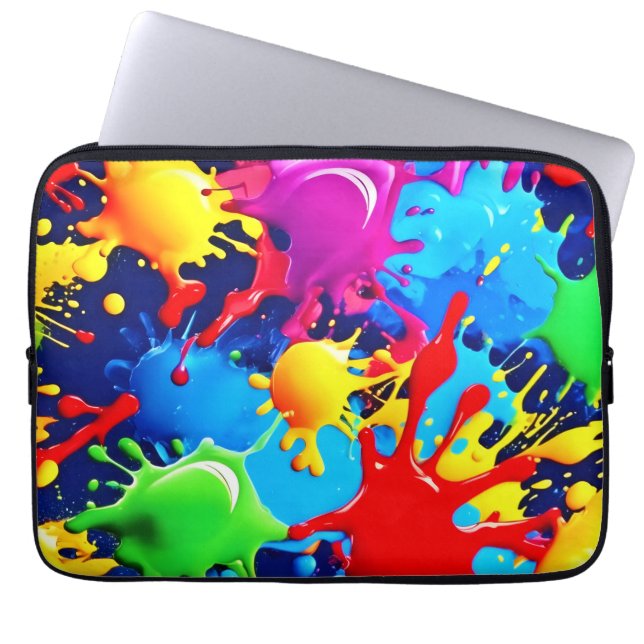 Vibranta färgplattor: Ett fet Färg Påstående Laptop Fodral (Framsidan)