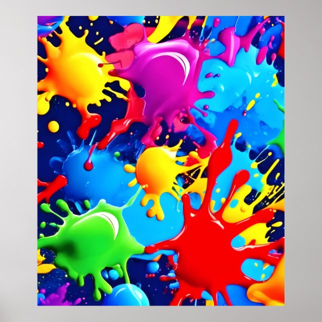 Vibranta färgplattor: Ett fet Färg Påstående Poster (Framsidan)