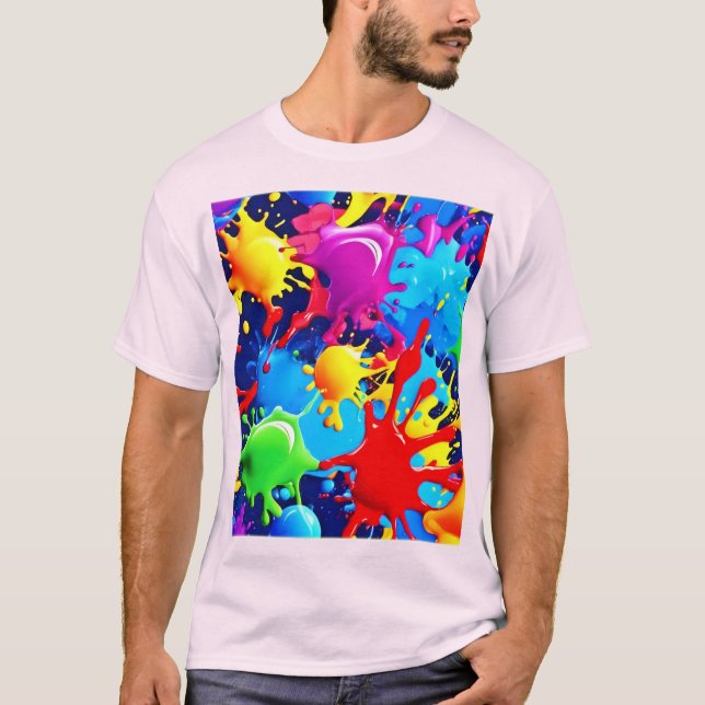 Vibranta färgplattor: Ett fet Färg Påstående T Shirt (Framsida)