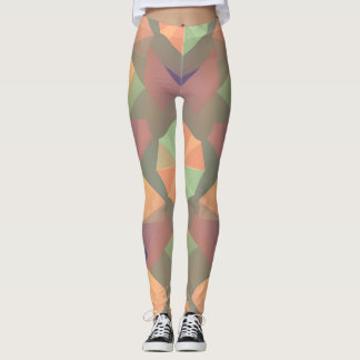 Vibranta geometriska baljor - konstgjorda sömlösa leggings